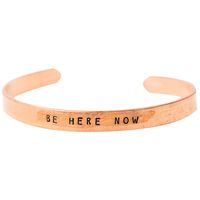 Live Light Copper Mantra Bracelet - Be Here Now